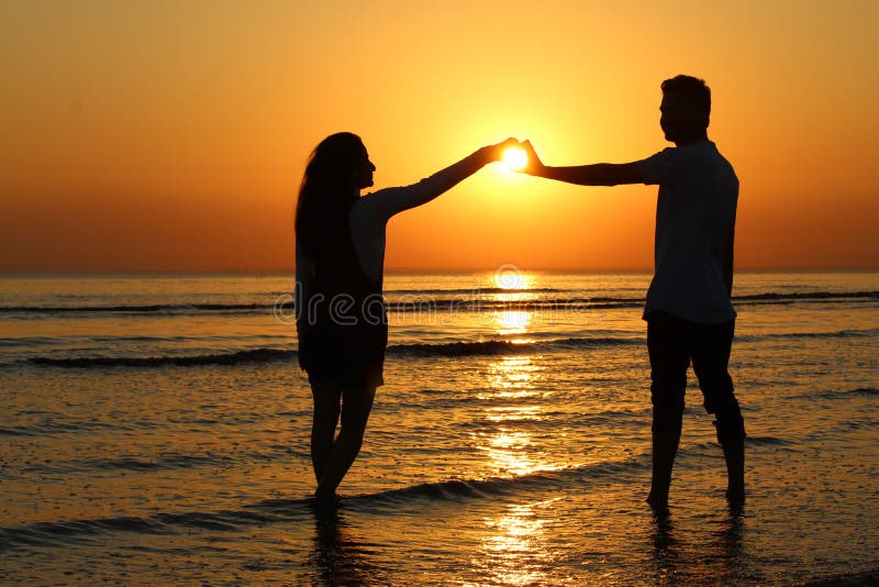 Couple In Sea Shore In Sun Set Stock Image Image Of Couple Point 170938339