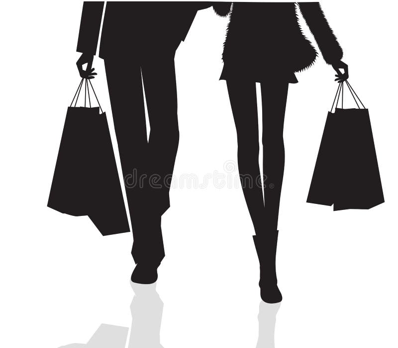 couple Shopping silhouette