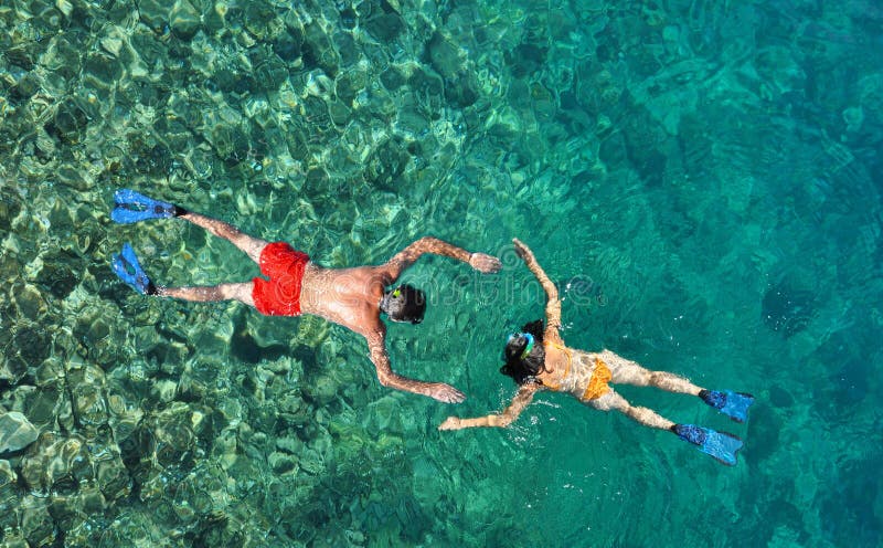 Couple snorkeling at Phi Phi Island, Phuket, Thailand
