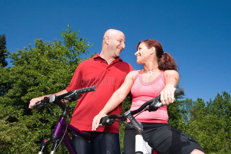 Couple Staring Happily - horizontal