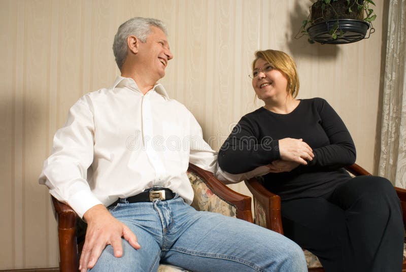 Couple Staring and Smiling - horizontal