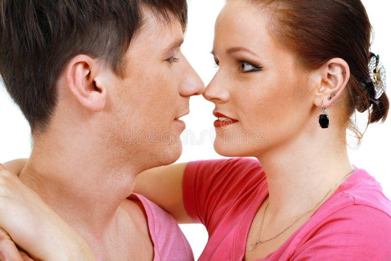 Couple About To Kiss Each Other Stock Image Image of beauty