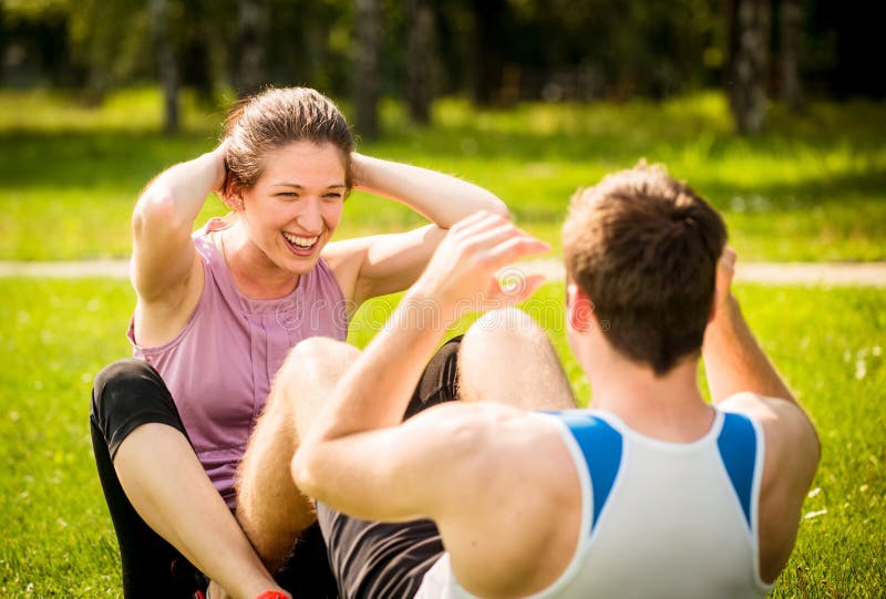 Couple training together