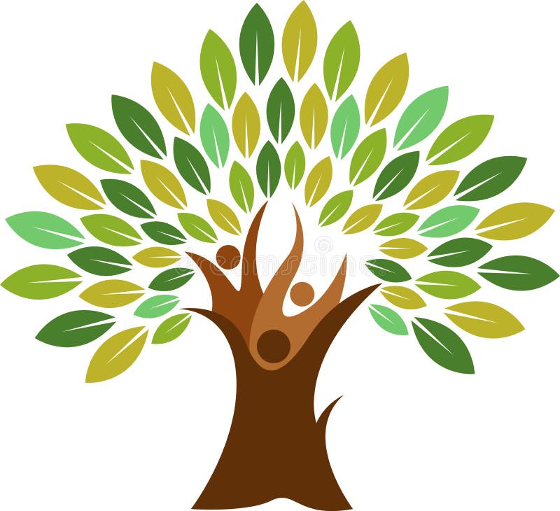 Couple tree logo vector illustration Couple tree logo vector illustration