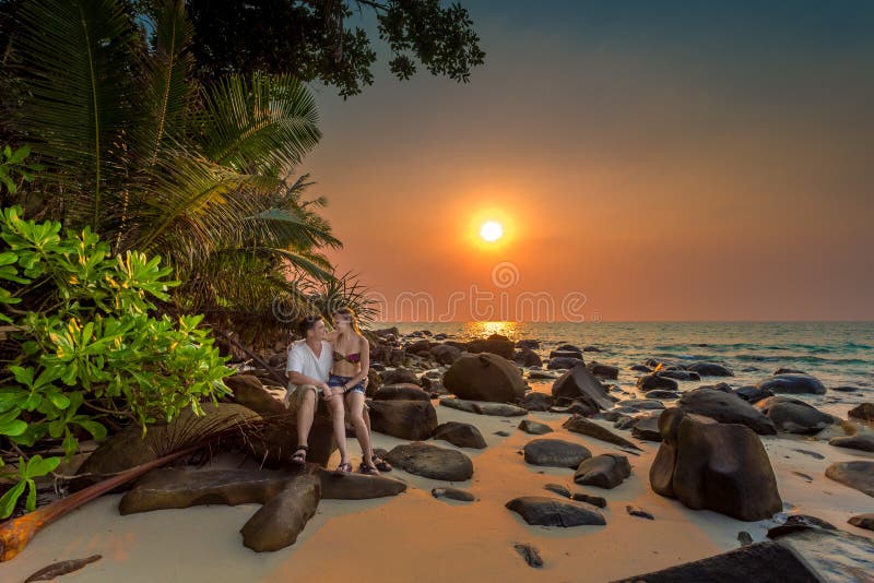 Couple on a tropical beach