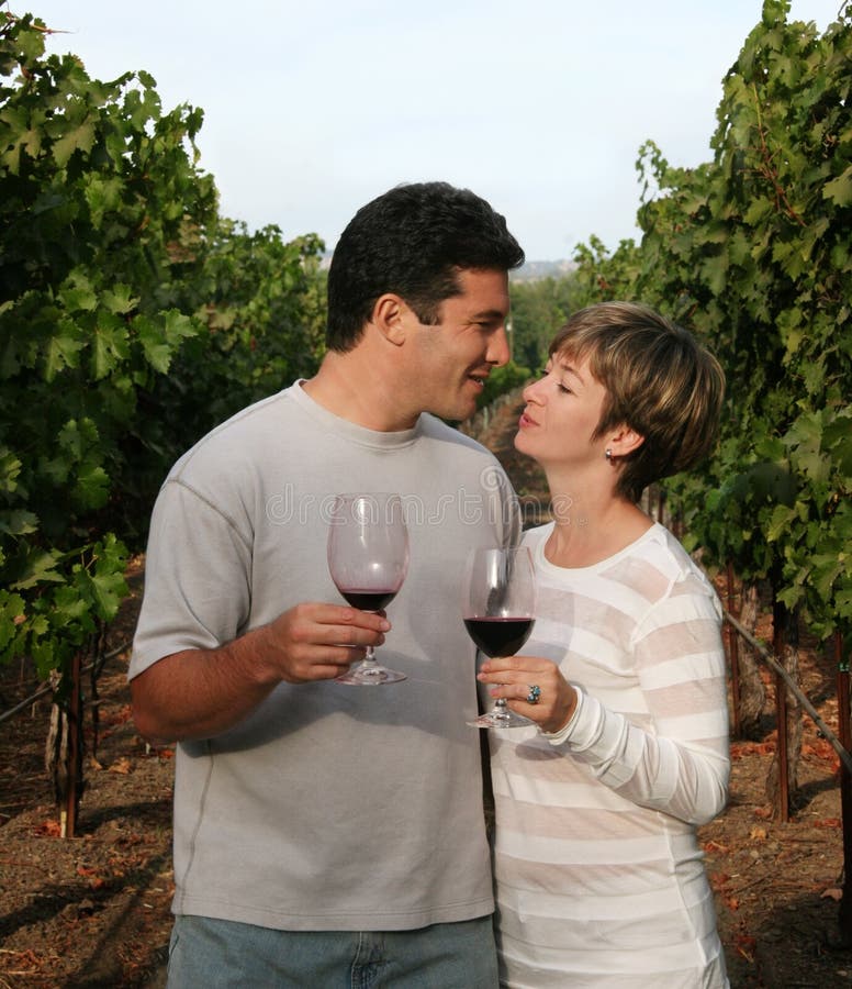 Couple at vineyard