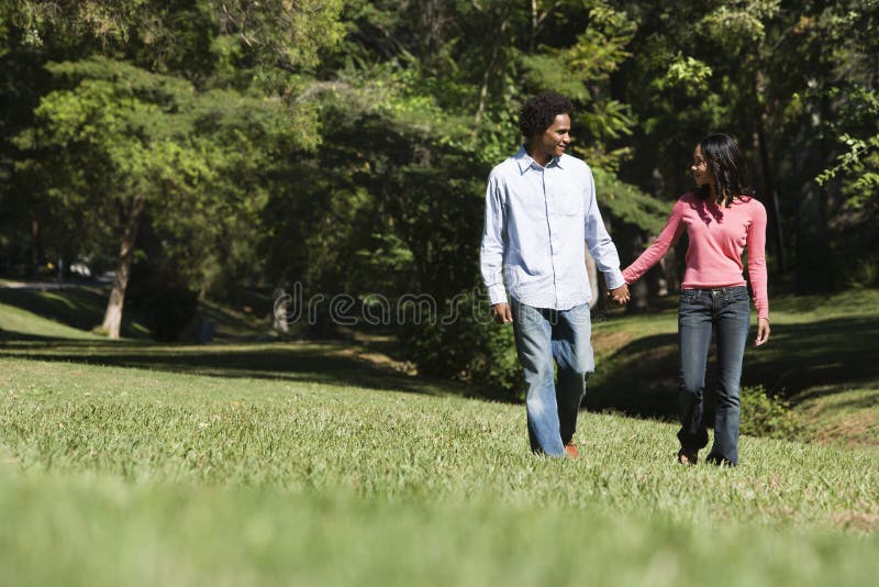 Couple walking.