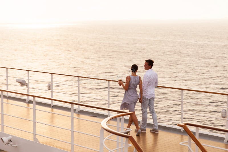 Couple walking cruise