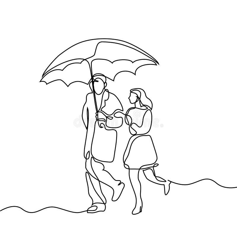 Umbrella Continuous Line Stock Illustrations 471 Umbrella Continuous