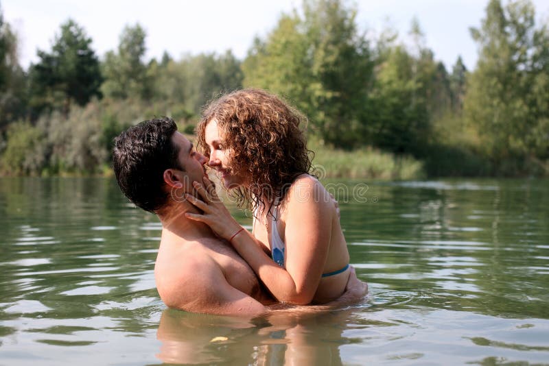 Couple in water