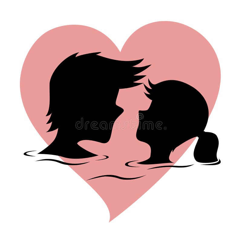 Lovers In The Bath Vector Illustration Stock Vector Illustration Of