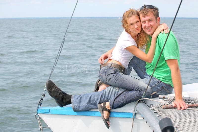 couple on the yacht