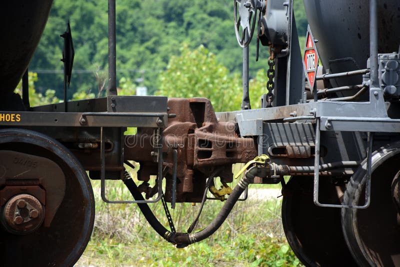 Coupled stock image. Image of together, attached, railroad 54361833