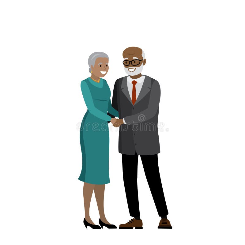 Couples d'afro-américain des personnes âgées illustration libre de droits Couples d'afro-américain des personnes âgées illustration libre de droits