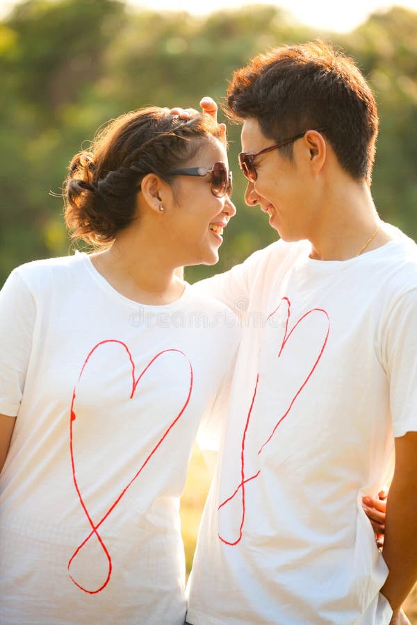 Happy Young Adult Couples in love outdoor. Happy Young Adult Couples in love outdoor