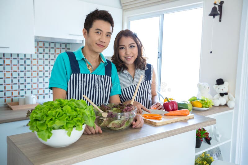 Couples in kitchen