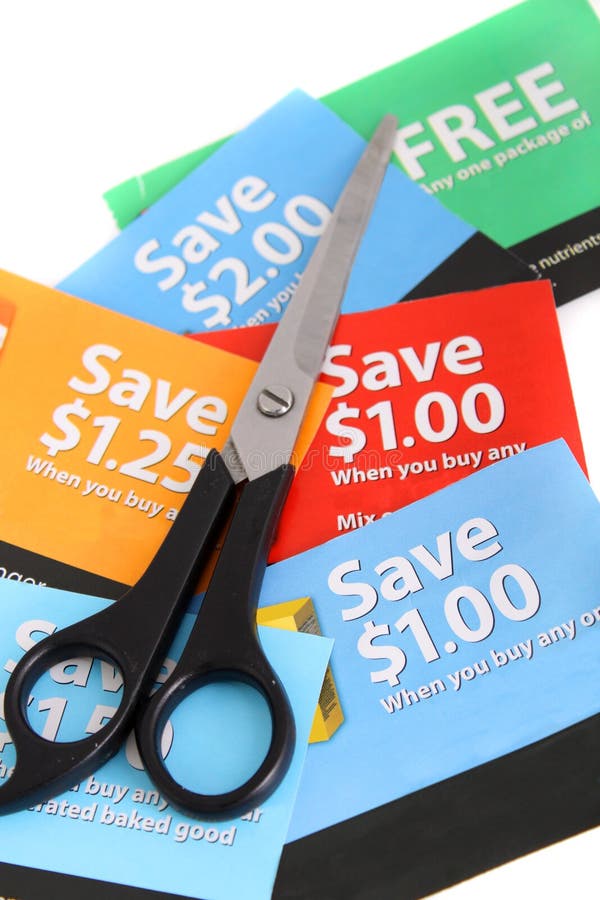 Clipping coupons stock image. Image of scissors, coupon 1584693