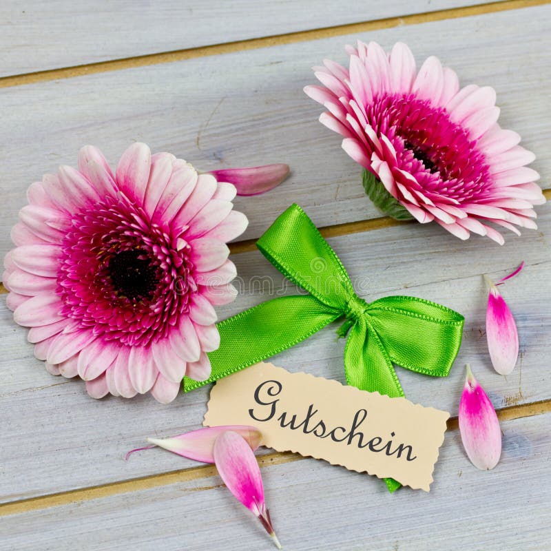 Coupon with flowers stock image. Image of ribbon, beautiful 41815433