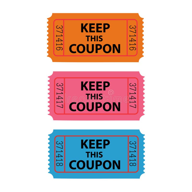 Coupon Illustration stock vector. Illustration of raffle - 14056583
