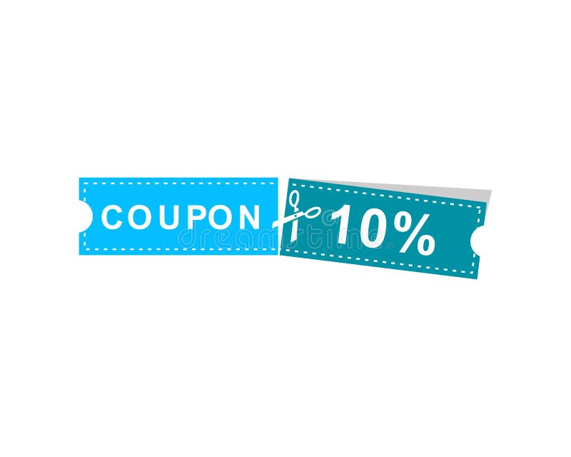 Coupons Discount Banner 10 Offers Stock Vector Illustration of