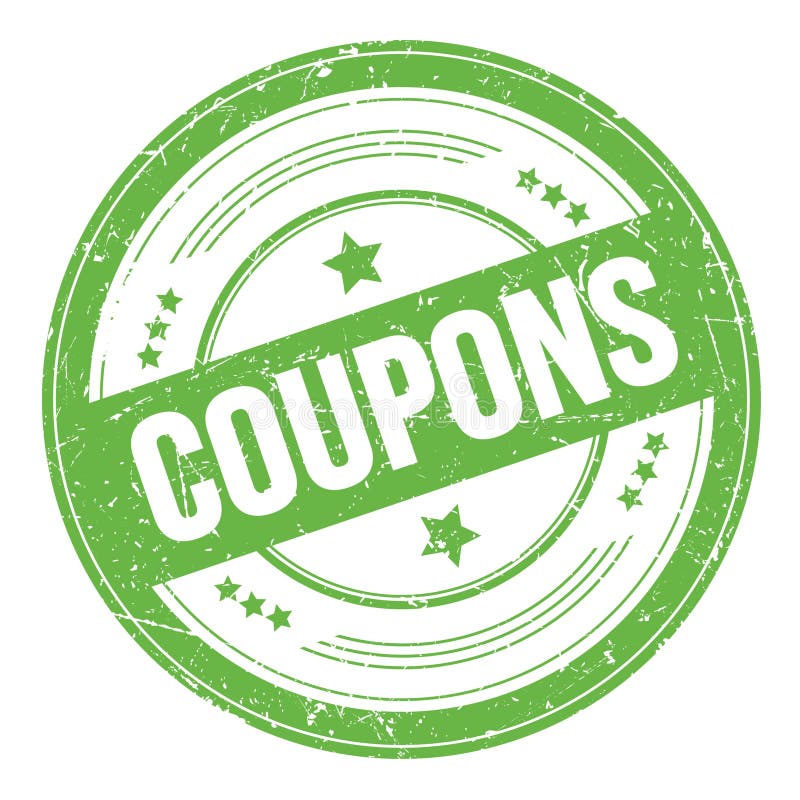 COUPONS Text Written on Green School Board Stock Photo Image of frame