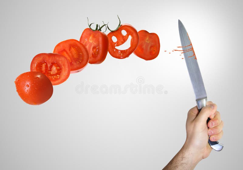 Coupure de tomate photo stock Coupure de tomate photo stock
