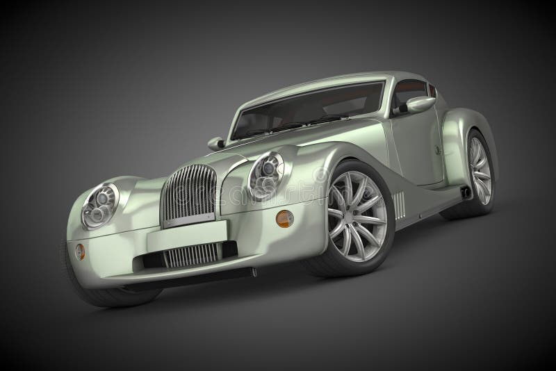 3D Render of Morgan Aero on dark background. 3D Render of Morgan Aero on dark background