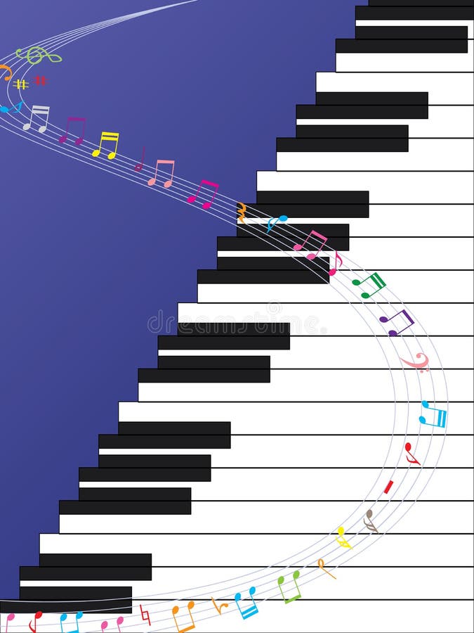 Courbe de musique d'échelle de piano illustration de vecteur Courbe de musique d'échelle de piano illustration de vecteur