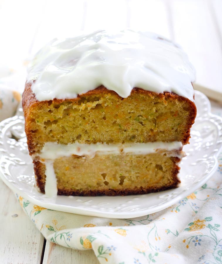 Courgette and carrot cake stock image. Image of sweet 44968481