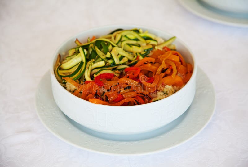 Courgette et poivrons photos libres de droits Courgette et poivrons photos libres de droits