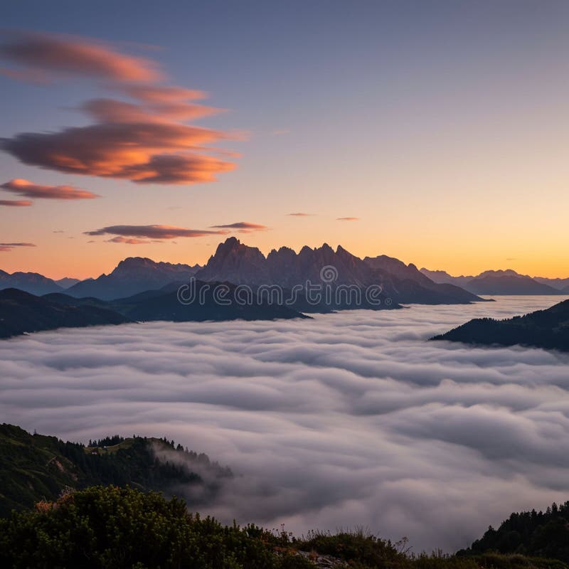 Couronne de montagne majestueuse illustration libre de droits