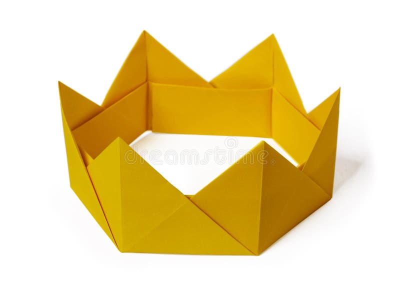 Couronne De Papier D'origami Image stock - Image du pierreries, reine:  79127213