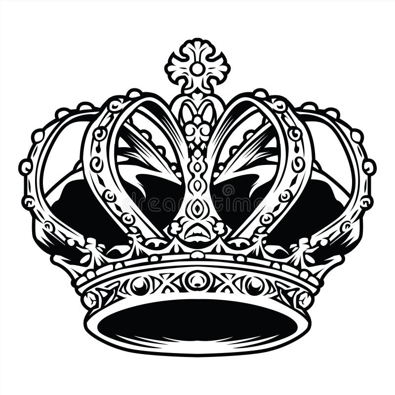 Couronne De La Reine Dans Le Rétro Style Illustration de Vecteur -  Illustration du royaume, dessin: 131291647
