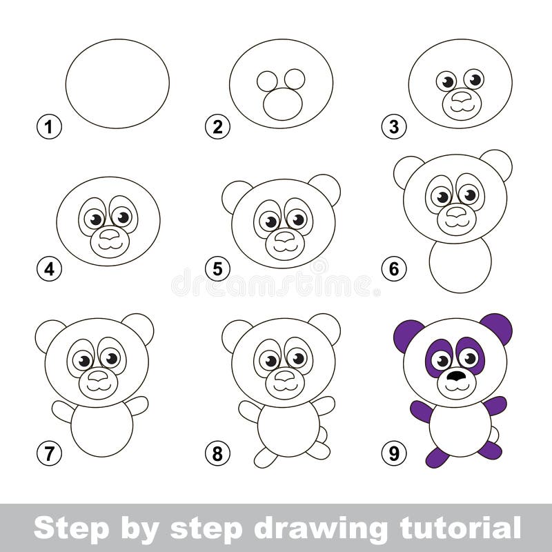 Panda Dessin Des Animaux Vectore Illustration De Vecteur