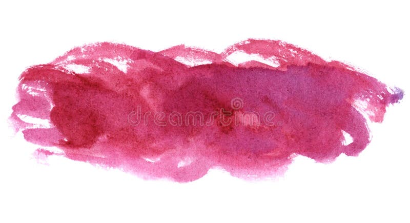 Course pour aquarelle rose avec la texture de brosse, tache lumineuse d'isolement sur le fond blanc, illustration peinte à la mai illustration stock Course pour aquarelle rose avec la texture de brosse, tache lumineuse d'isolement sur le fond blanc, illustration peinte à la mai illustration stock
