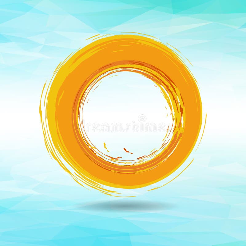 Courses grunges oranges de brosse de cercle des cadres, icônes, ele de conception illustration libre de droits Courses grunges oranges de brosse de cercle des cadres, icônes, ele de conception illustration libre de droits