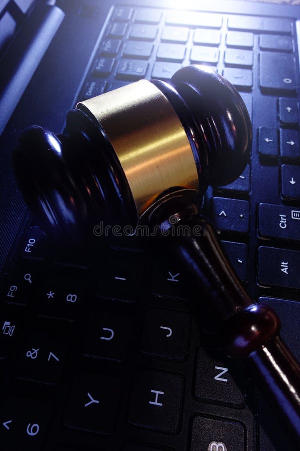 Gavel on a Computer Keyboard Stock Image Image of background, symbol 35063719
