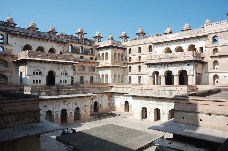 Court of the Raj Mahal palace at Orchha,India