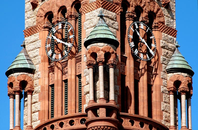 Courthouse Clock Tower In Waxahachie, Texas