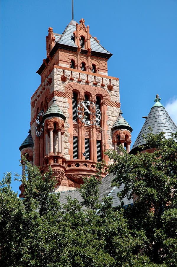 Courthouse Clock Tower In Waxahachie, Texas