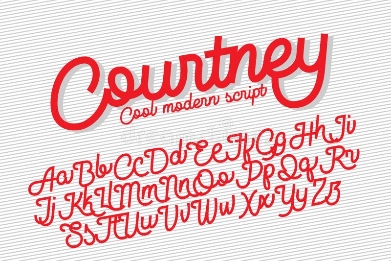 Courtney cool modern script font