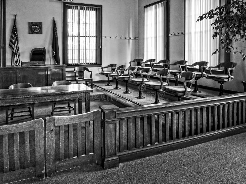 Courtroom, Lander County, Nevada courthouse stock image Courtroom, Lander County, Nevada courthouse stock image