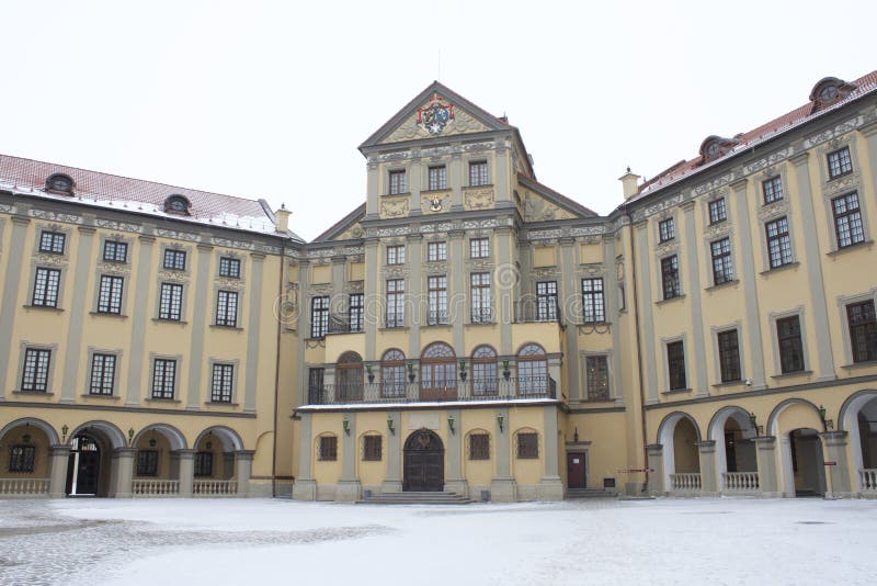 In the courtyard of the castle Nesvizh royalty free stock photography In the courtyard of the castle Nesvizh royalty free stock photography