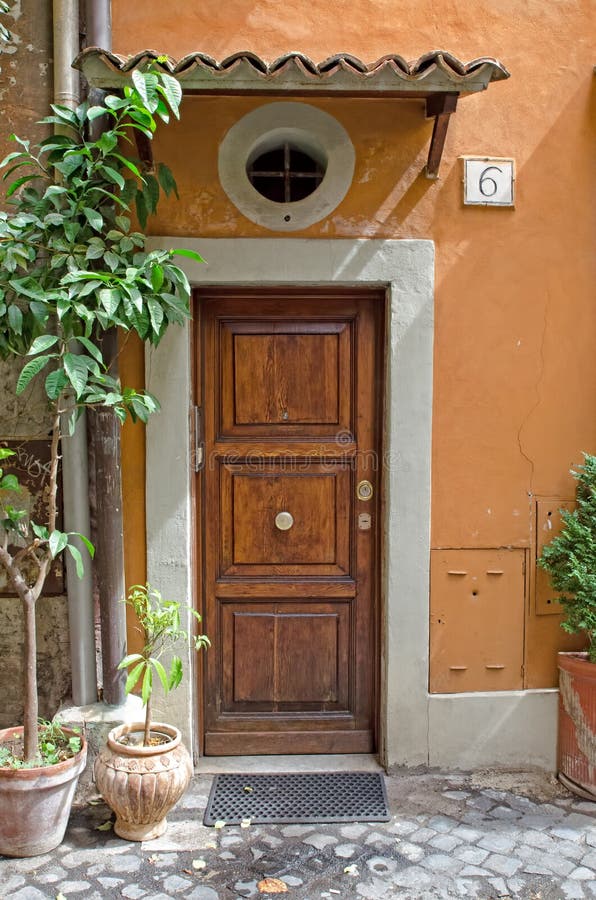 Courtyard Door, Rome, Italy Editorial Stock Image - Image of corridor ...