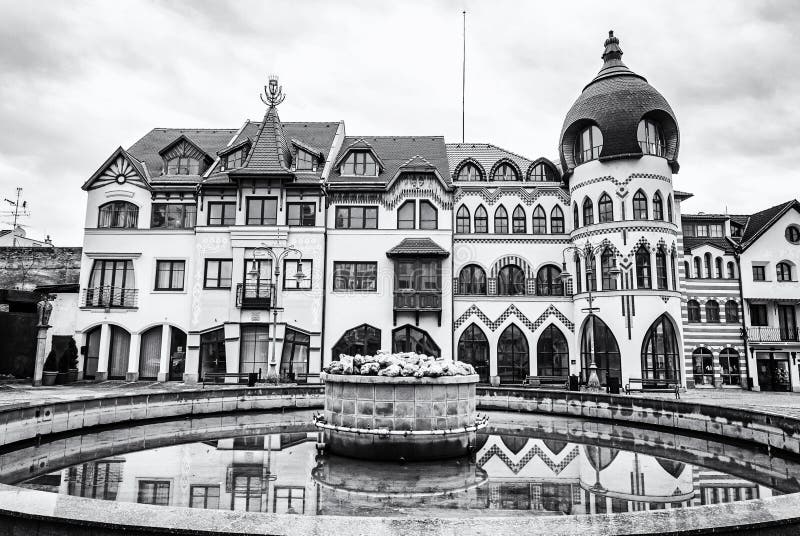Courtyard of Europe in Komarno, Slovakia, colorless
