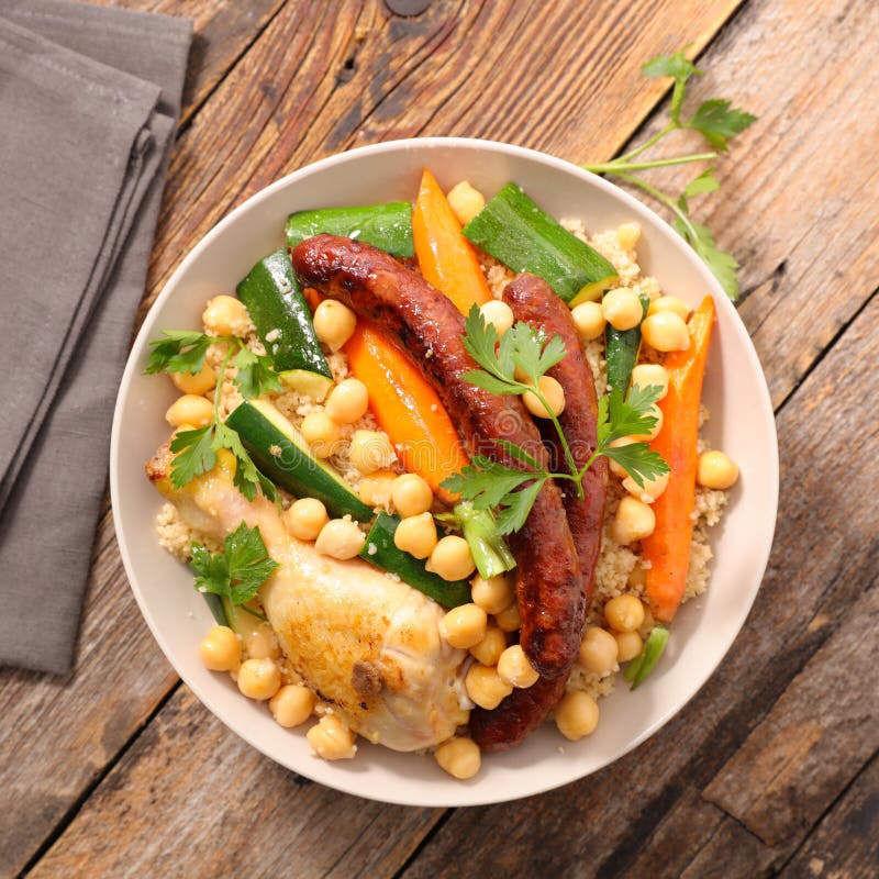 Couscous stock image. Image of sausage, cuisine, meal 79642641