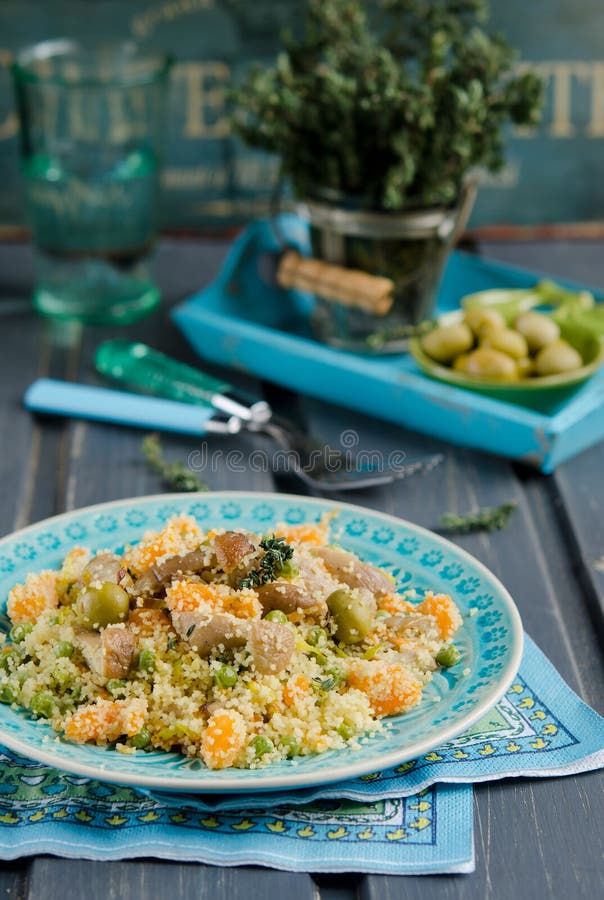 Couscous stock image. Image of delicacy, fork, couscous 40245041