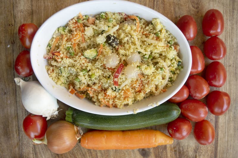 Couscous and Vegetable Salad Stock Image Image of traditional