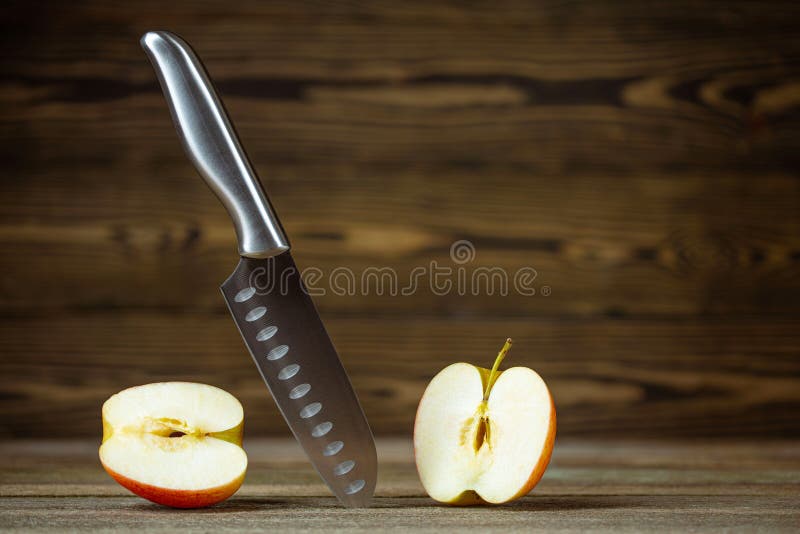 Couteau. Pomme Couteau En Acier Inoxydable. Chef Ou Couteau