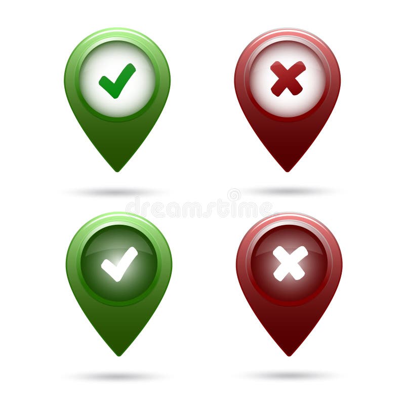 Coutil et croix réglés de marqueur de carte couleur illustration stock Coutil et croix réglés de marqueur de carte couleur illustration stock